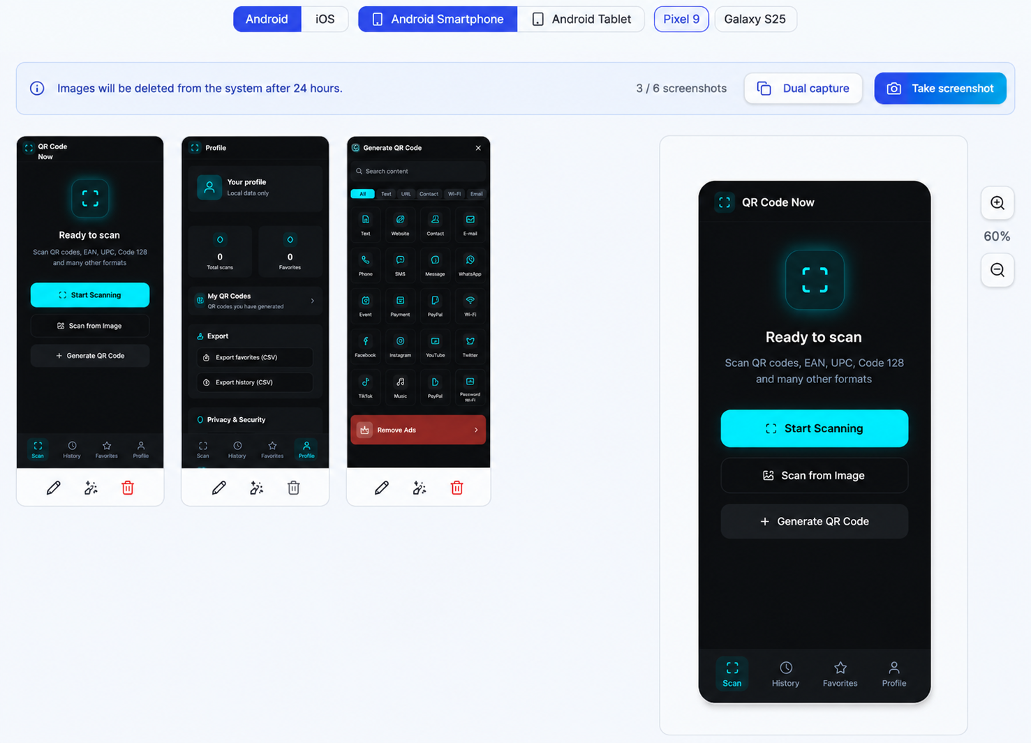 Preview of the AppCode Reskin Store Screenshots panel